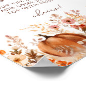 Boho Little Pumpkin Fall Wildblumen Momosa Bar Poster (Ecke)