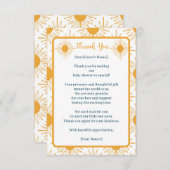 Boho Little Ray of Sun Baby Shower Dankeskarte (Vorne/Hinten)