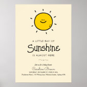 Boho Little Ray of Sunshine Baby Dusche Poster (Vorne)