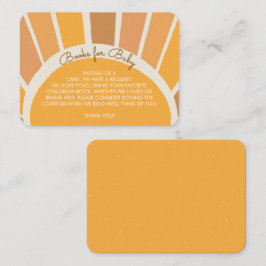 Boho Little ray of Sunshine Baby Shower Books Begleitkarte
