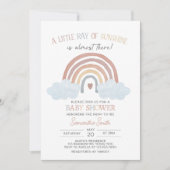 Boho Little Ray of Sunshine Baby Shower Einladung (Vorderseite)