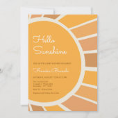 Boho Little ray of Sunshine Baby Shower Einladung (Vorderseite)