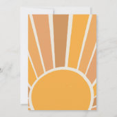 Boho Little ray of Sunshine Baby Shower Einladung (Rückseite)