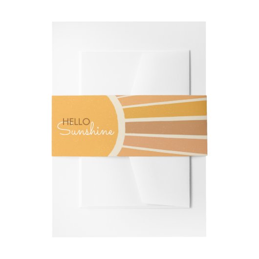 Boho Little ray of Sunshine Baby Shower Einladungsbanderole (Vorderseite Beispiel)