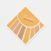 Boho Little ray of Sunshine Baby Shower Serviette (Ecke)