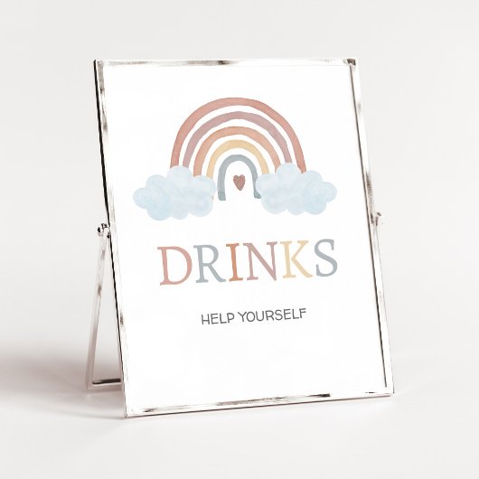 Boho Little Ray of Sunshine Getränke-Schild Poster