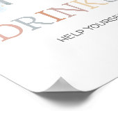 Boho Little Ray of Sunshine Getränke-Schild Poster (Ecke)