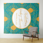 Boho Little Ray of Sunshine | Moderne Sonnendusche Wandteppich (Beispiel (Horizontal))