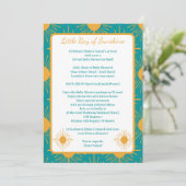 Boho Little Ray Sonnendusche Türkis in der Ferne Einladung (Stehend Vorderseite)