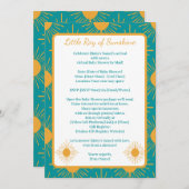 Boho Little Ray Sonnendusche Türkis in der Ferne Einladung (Vorne/Hinten)