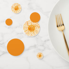 Boho Little Ray Sunshine Orange Watercolor Konfetti