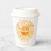 Boho Little Ray Sunshine Orange Watercolor Pappbecher (Vorderseite)