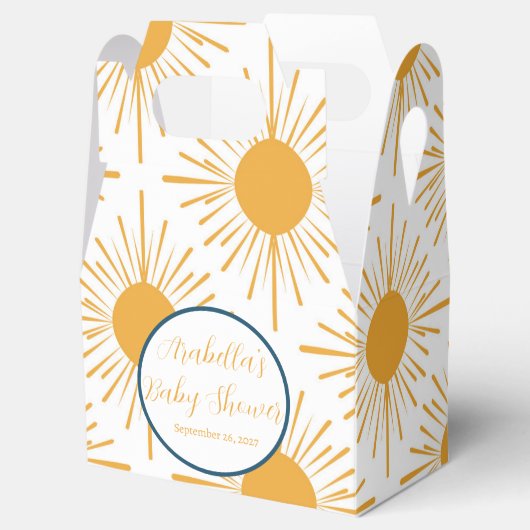 Boho Little Ray von Sun Neutral Baby Shower Geschenkschachtel (Geöffnet)