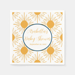 Boho Little Ray von Sun Neutral Baby Shower Serviette