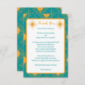Boho Little Ray von Sun Turquoise Baby Shower Dankeskarte (Vorne/Hinten)