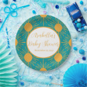 Boho Little Ray von Sun Turquoise Baby Shower Pappteller (Party)