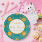 Boho Little Ray von Sun Turquoise Baby Shower Pappteller (Party)