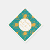 Boho Little Ray von Sun Turquoise Baby Shower Serviette (Ecke)