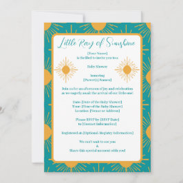 Boho Little Ray von Sunshine Turquoise Baby Shower Einladung