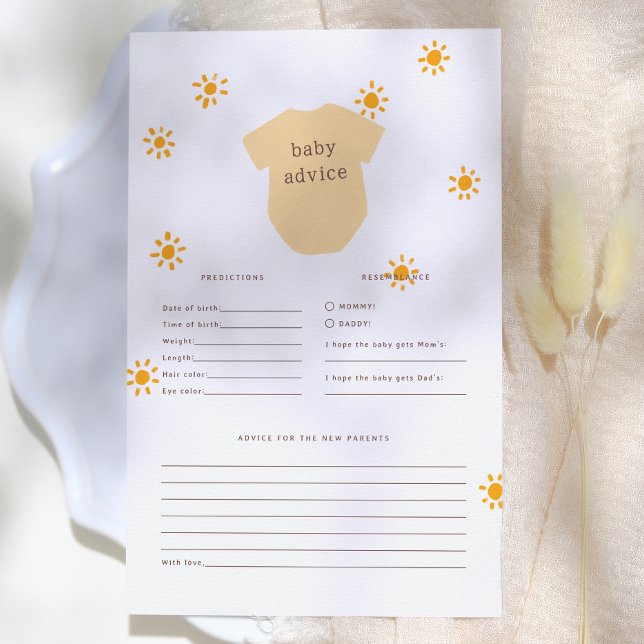 Boho Little Sunshine Baby Predication & Advice Gam (Von Creator hochgeladen)