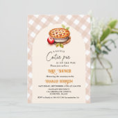 Boho Little Süsse Pie Erntedank Babydusche Einladung (Stehend Vorderseite)
