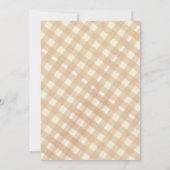 Boho Little Süsse Pie Erntedank Babydusche Einladung (Rückseite)