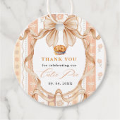 Boho Little Süsse Pie Erntedank Babydusche Geschenkanhänger (Vorderseite)