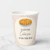 Boho Little Süsse Pie Erntedank Babydusche Pappbecher (Rückseite)