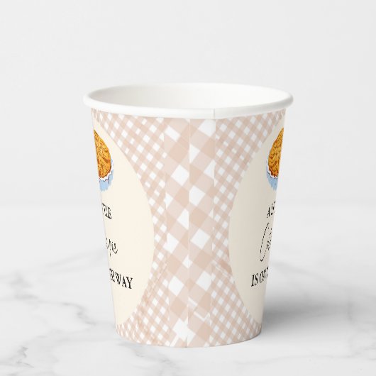 Boho Little Süsse Pie Erntedank Babydusche Pappbecher (Rechts)