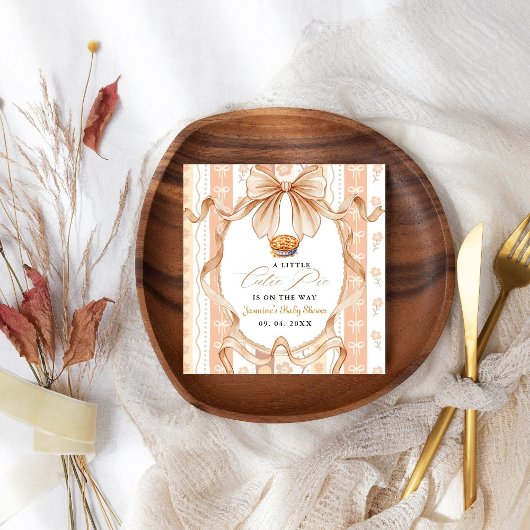 Boho Little Süsse Pie Erntedank Babydusche Serviette