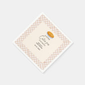 Boho Little Süsse Pie Erntedank Babydusche Serviette (Ecke)