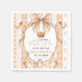 Boho Little Süsse Pie Erntedank Babydusche Serviette (Vorderseite)