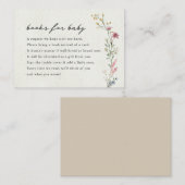 Boho Little Wildblume Books for Baby Begleitkarte (Vorne/Hinten)