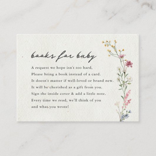 Boho Little Wildblume Books for Baby Begleitkarte (Vorderseite)