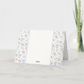 Boho Little Wildblume Pattern Kinderdusche Dankeskarte (Rückseite)