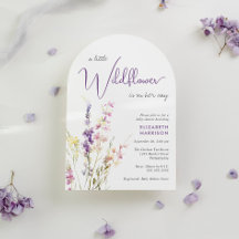 Boho Little Wildblume Watercolor Arch Babydusche