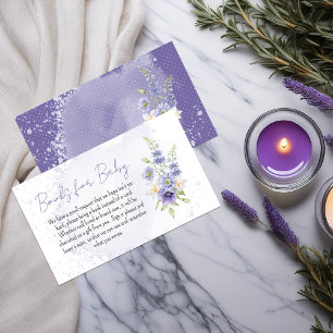 Boho Little Wildflower Baby Shower Bücher für Baby Begleitkarte