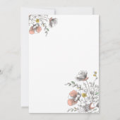 Boho Little Wildflower Girl Baby Shower Invitation Einladung (Rückseite)