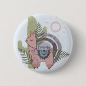 Boho Llama Button (Vorderseite)