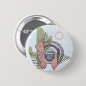 Boho Llama Button (Vorne & Hinten)