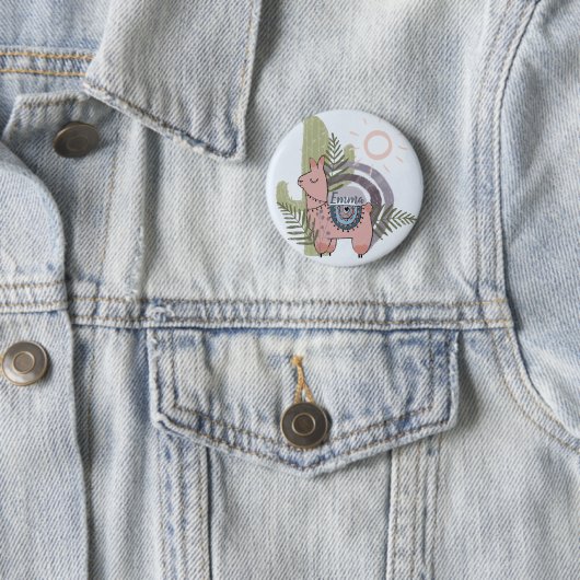 Boho Llama Button (Beispiel)