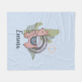 Boho Llama Fleecedecke (Vorderseite (Horizontal))