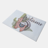 Boho Llama Fußmatte (Schrägansicht)