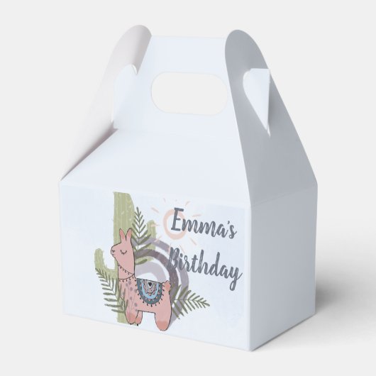 Boho Llama Geschenkschachtel (Vorderseite)