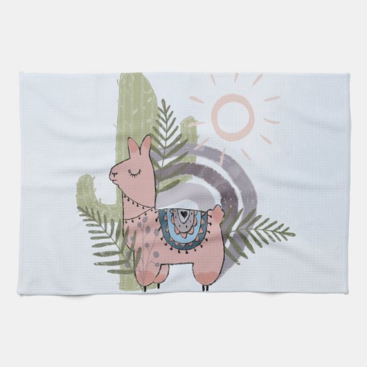 Boho Llama Geschirrtuch (Horizontal)