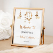 Boho Llama Mobile Babydusche Willkommen Poster