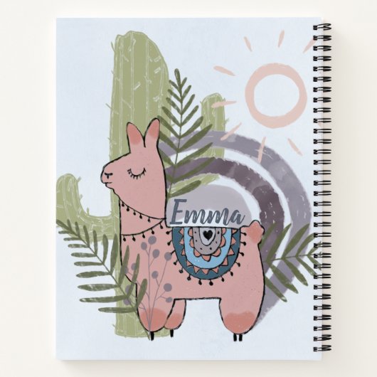 Boho Llama Notizblock (Rückseite)