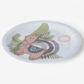 Boho Llama Pappteller (Schrägansicht)