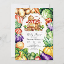 Boho Locally Grown Farmer's Market Baby Shower