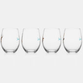 Boho Long Live Cowgirls Stemless Wine Glasses (4) Weinglas Ohne Stiel (Links)